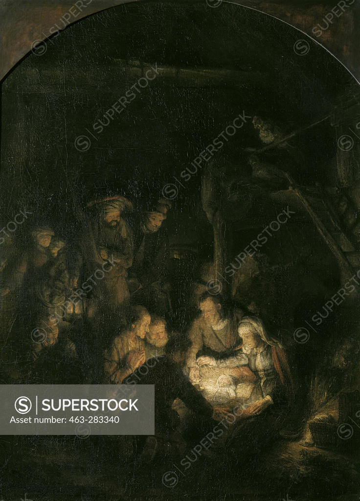 Stock Photo: 463-283340 Rembrandt / Adoration of the Shepherds
