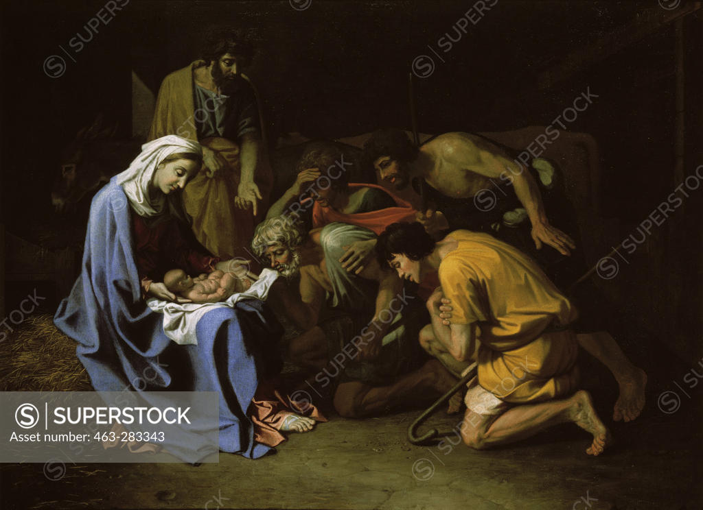 Stock Photo: 463-283343 N. Poussin / Adoration of the Shepherds