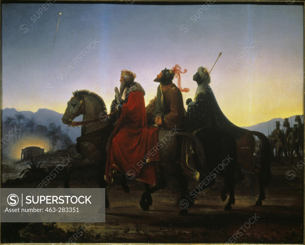 Stock Photo: 463-283351 L.Kupelwieser / The Three Kings / 1825