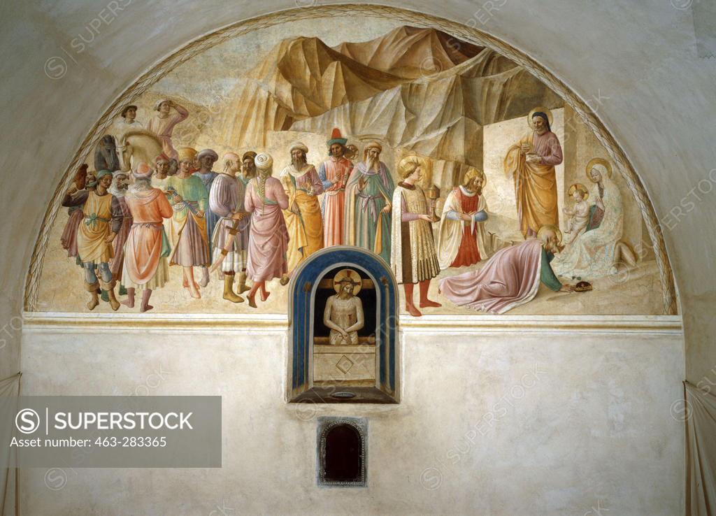Stock Photo: 463-283365 Fra Angelico /Adoration of th.Kings/ C15