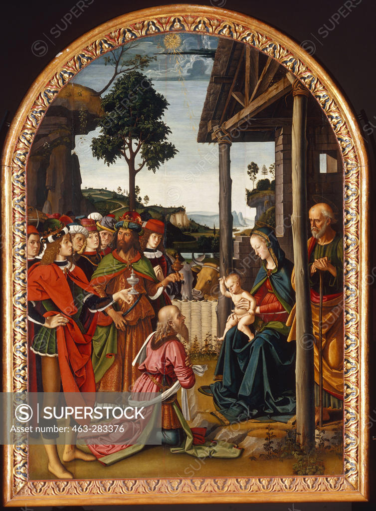 Stock Photo: 463-283376 Adoration of Kings / Perugino / 1475