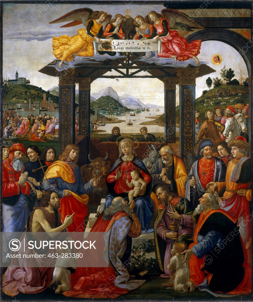 Stock Photo: 463-283380 D.Ghirlandaio /Adorat.of th.Kings/ 1488