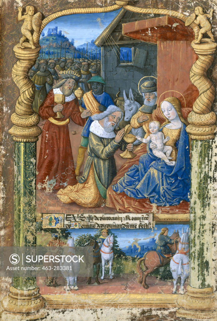Stock Photo: 463-283381 Adoration of the Kings / Illumin. 1490