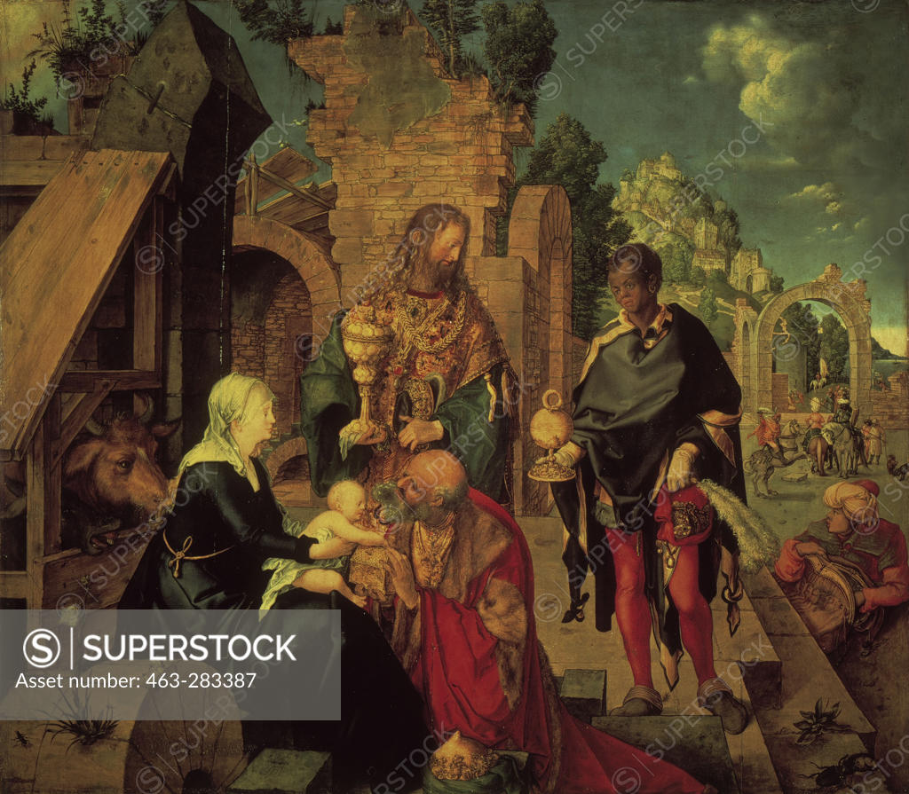 Stock Photo: 463-283387 D}rer / Adoration of the Kings / 1504