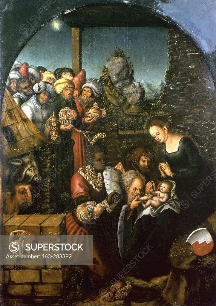 Stock Photo: 463-283392 L.Cranach t.E / Adoration of the Kings