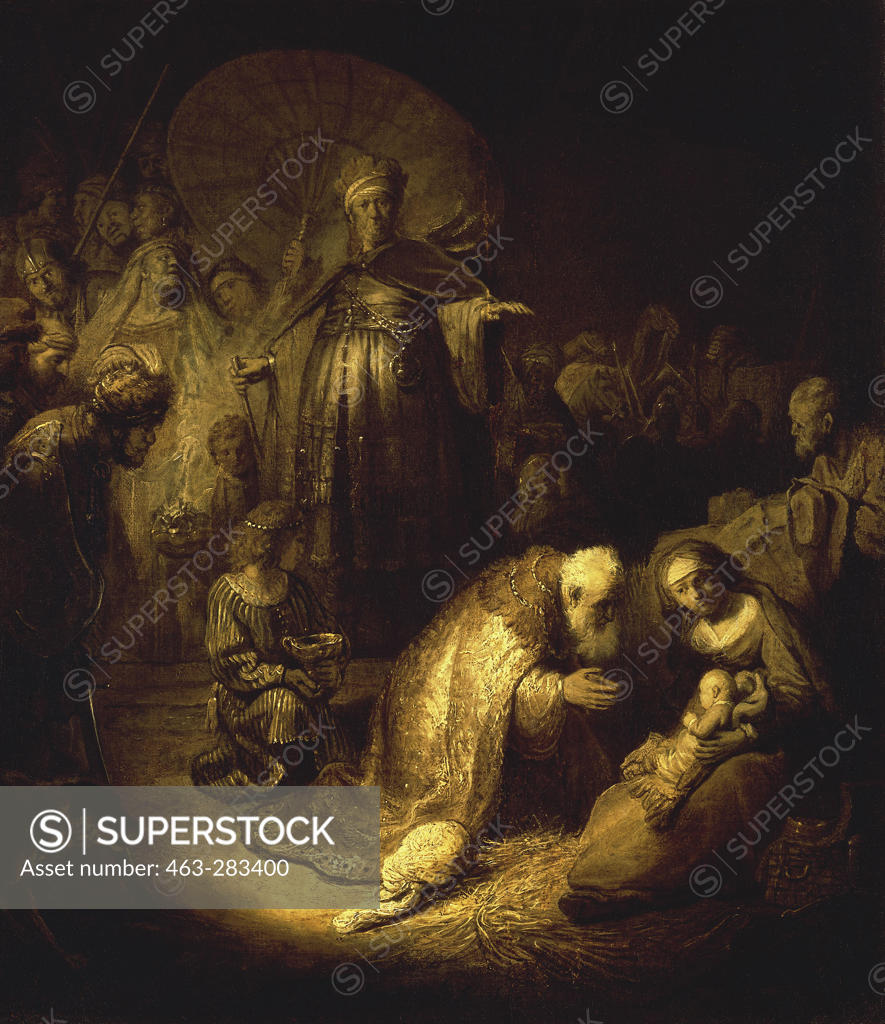 Stock Photo: 463-283400 Rembrandt / Adoration of the Magi / 1632