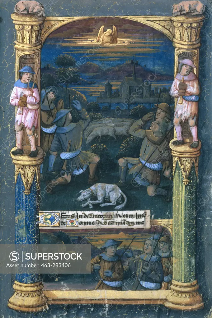 Annunciation to Shepherds/Illumin. 1490