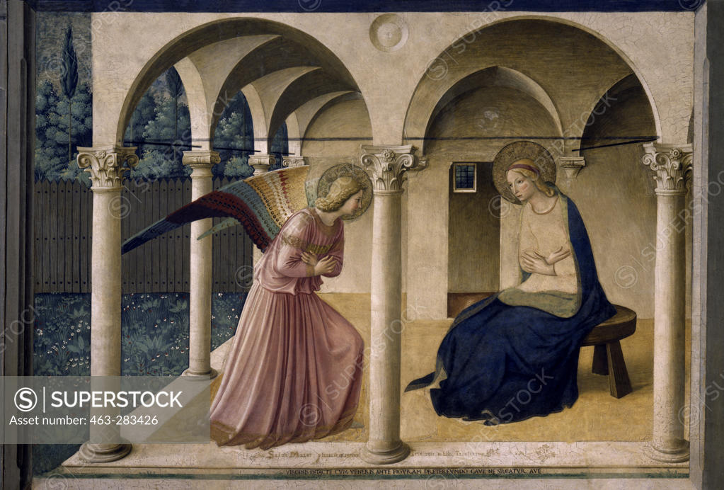 Stock Photo: 463-283426 Annunciation to Mary / Fra Angelico