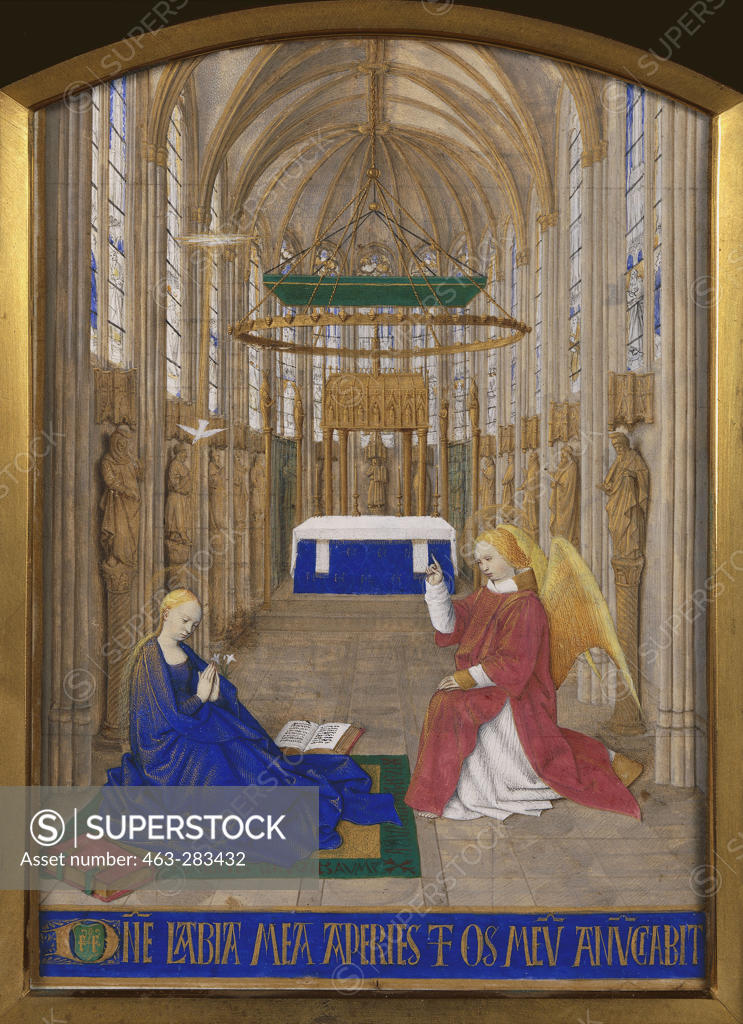 Stock Photo: 463-283432 J.Fouquet, Annunciation to Mary/ Illum.