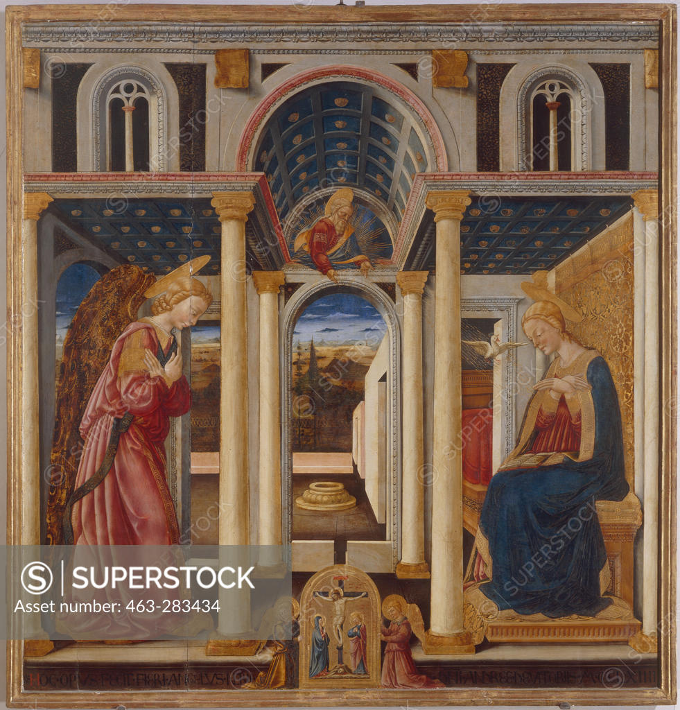 Stock Photo: 463-283434 Annunciation to Mary / Neri di Bicci