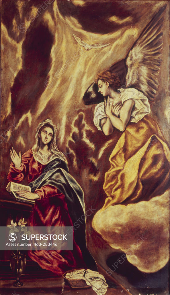 Stock Photo: 463-283446 El Greco / Annunciation to Mary