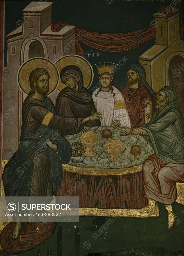 Stock Photo: 463-283522 The Wedding at Canaan / Decani / c.1340