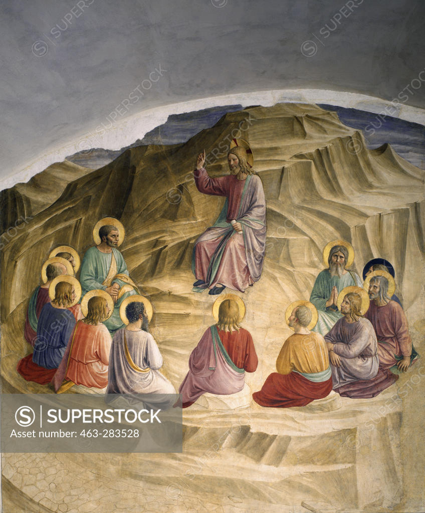 Stock Photo: 463-283528 Fra Angelico / Sermon on the Mount