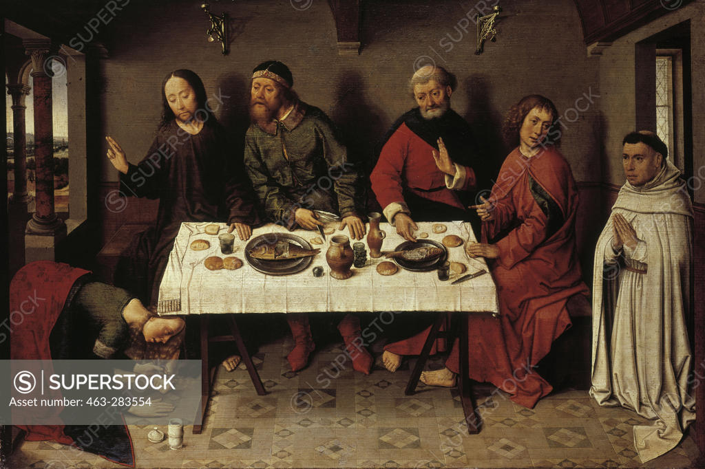 Stock Photo: 463-283554 Christ in the house of Simon / Bouts
