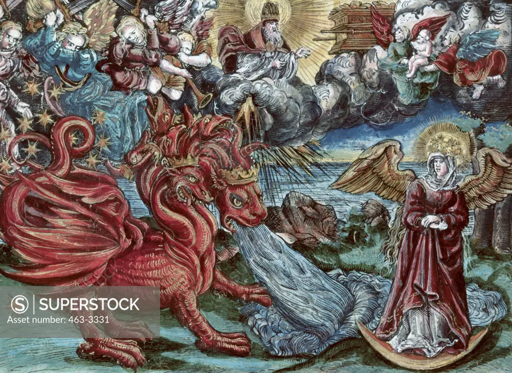 Revelations: Seven-Headed Dragon Lucas Cranach The Elder (1472-1553/German) 