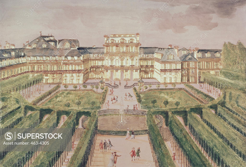 Stock Photo: 463-4305 Palais Royal- Interior Court 1785 World History/France 