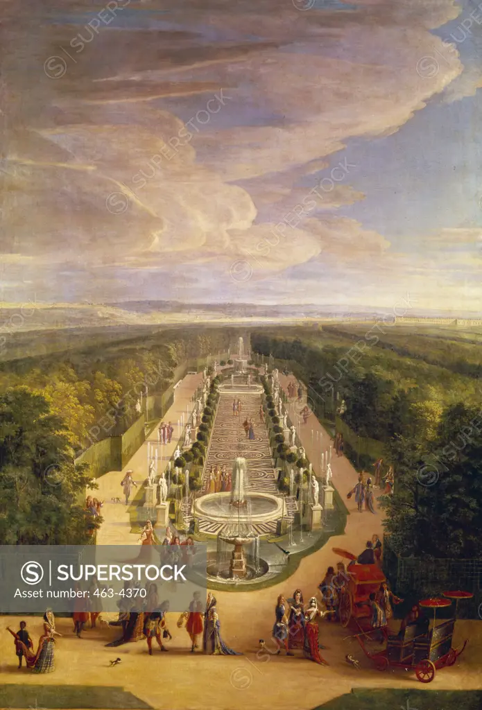 France,  Versailles,  The Grove,  by Jean-Baptiste Martin the elder,  1720,  (1659-1735)