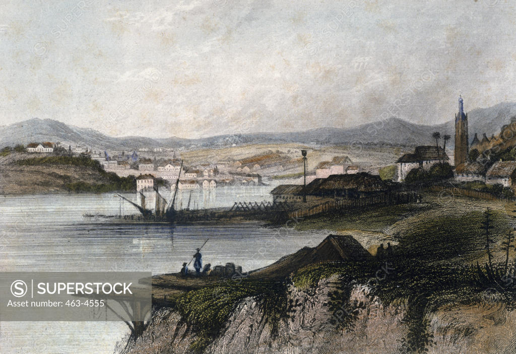 Stock Photo: 463-4555 Sydney,  Australia,  artist unknown,  steel engraving,  1840