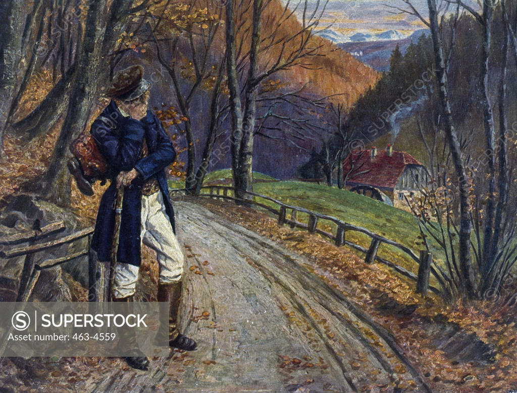 Stock Photo: 463-4559 In Tne Valley (Illustration of a Folk Song) by Eduard von Gebhardt,  1838-1925,  German