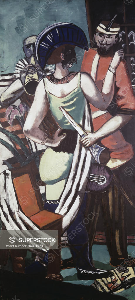 Stock Photo: 463-4574 Paris Carnival 1930 Max Beckmann (1884-1950 German) Oil On Canvas Private Collection