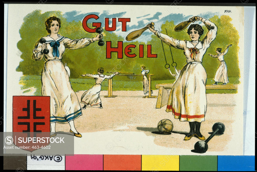 Stock Photo: 463-4602 Gut Heil/Good Luck  1905 Artist Unknown Color Lithograph