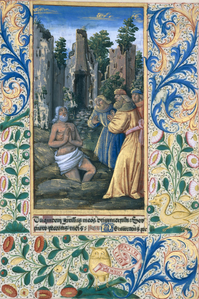 Job and his Friends / Illumination 1490