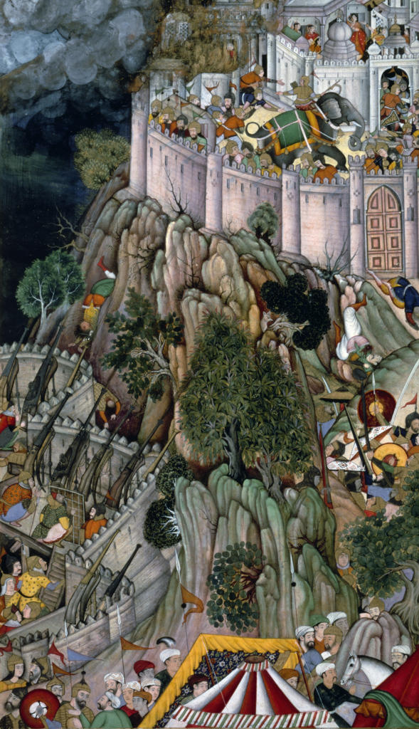Akbar's Troops Besiege Ranthambhor, the Fortress of Rai Surjan Hada Indian Art Victoria & Albert Museum, London 
