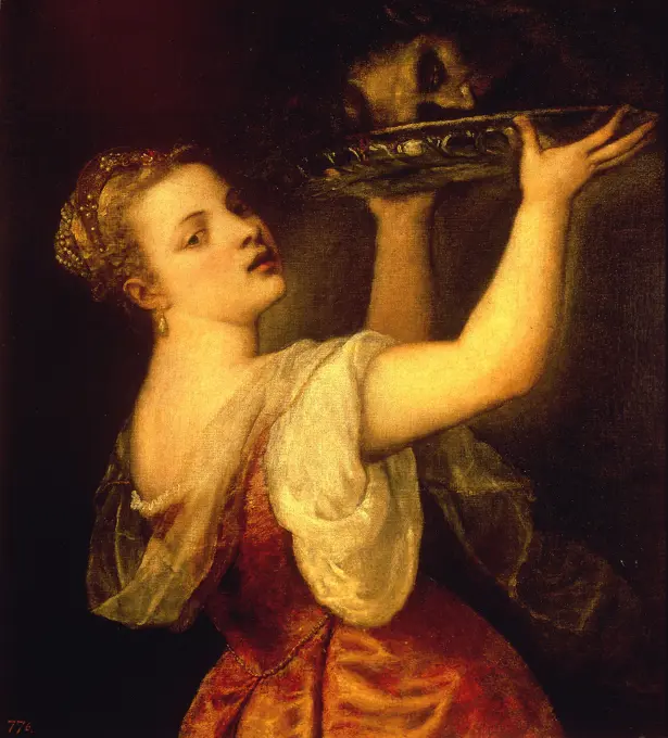 Titian / Salome with raised Platter