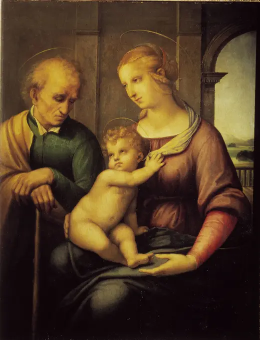 Raphael / Holy Family w.beardless Joseph
