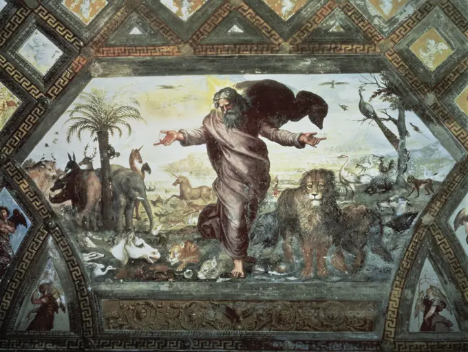 Creation of the Animals Raphael (1483-1520 Italian) Vatican Museums & Galleries, Rome 
