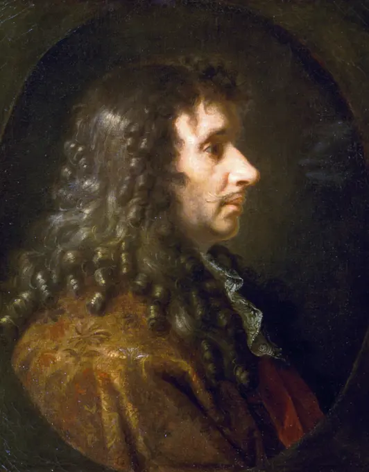 Moliere,  by Charles Le Brun,  1619-1690 French,  Russia,  Moscow,  Pushkin Museum of Fine Arts,  1660