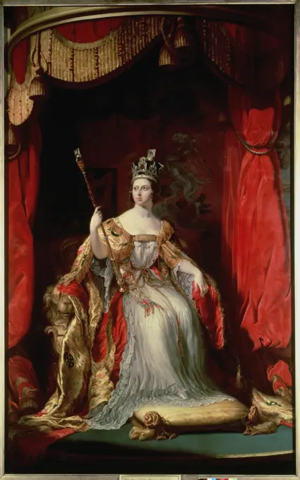 Queen Victoria In Coronation Regalia 1838 George Hayter (1792-1871 British) Oil On Canvas National Portrait Gallery, London, England