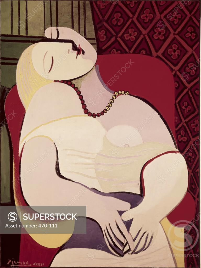 Stock Photo: 470-111 The Dream by Pablo Picasso, 1932, 1881-1973