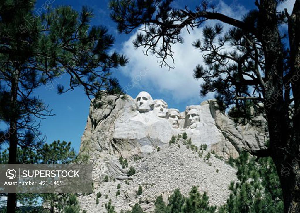 Stock Photo: 491-1459 Mount Rushmore National Memorial South Dakota USA