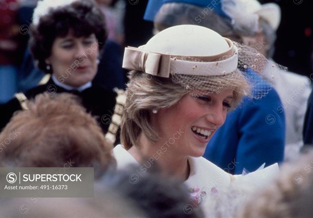 Stock Photo: 491-16373 Princess Diana, Canterbury, Kent, England, May 20, 1983