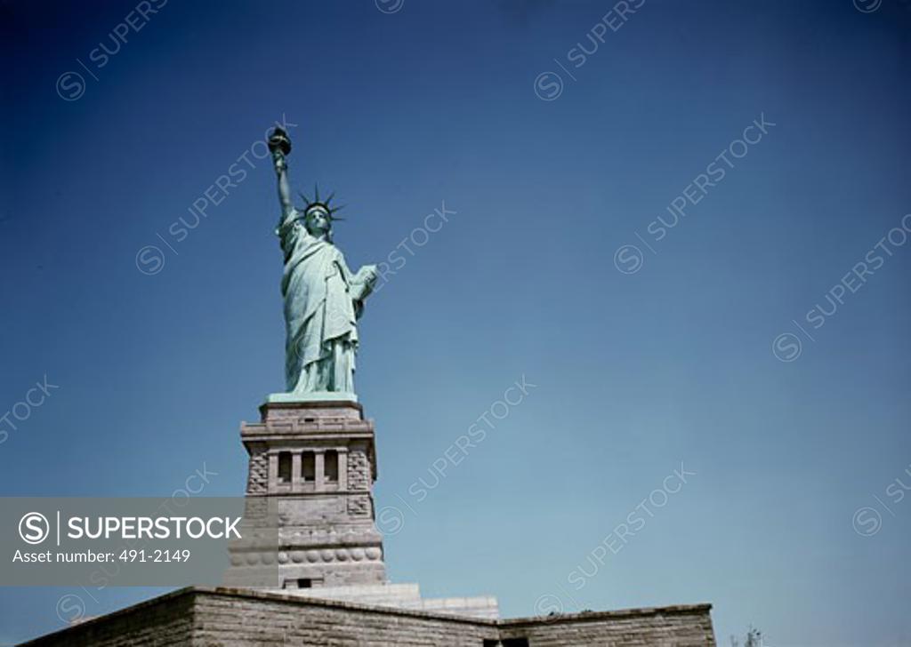 Stock Photo: 491-2149 USA, New York State, New York City, low angle view of Statue of Liberty