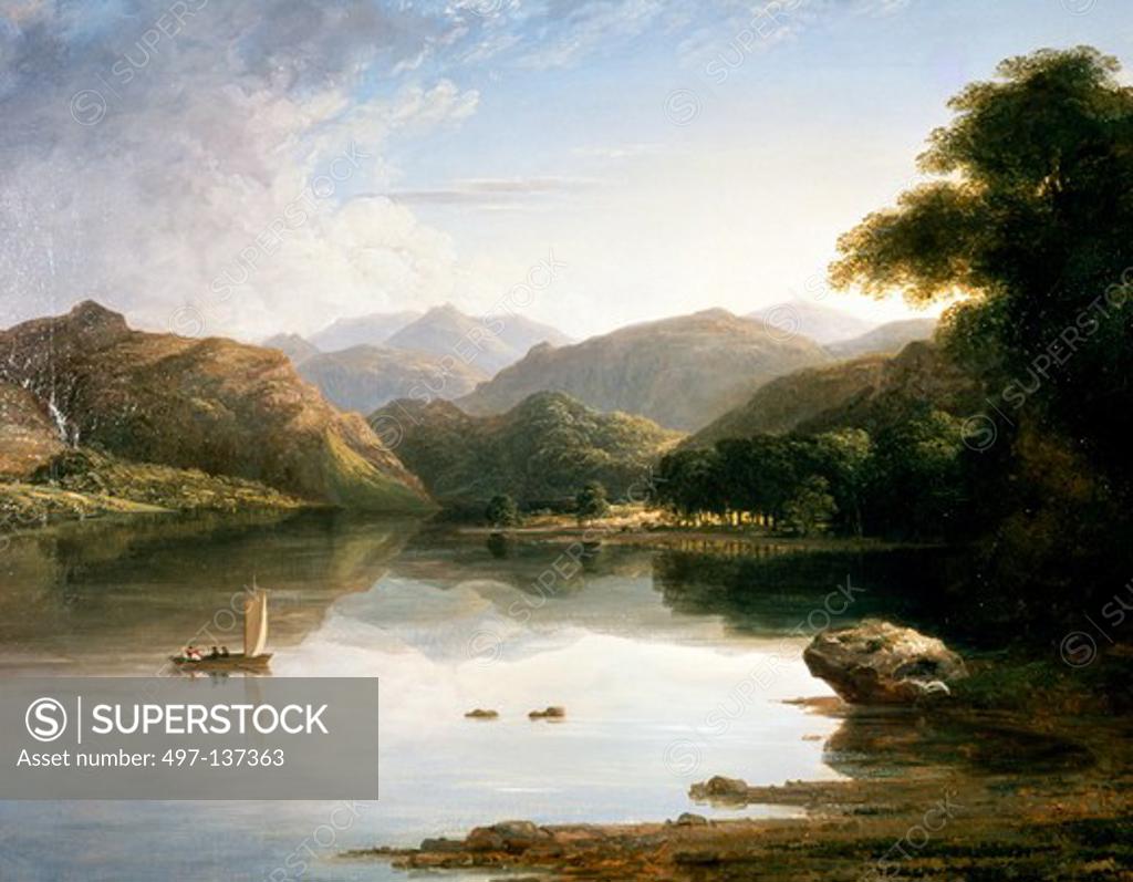 Stock Photo: 497-137363 Landscape Frederick Walker (1840-1875 British) Spencer Gallery, England 