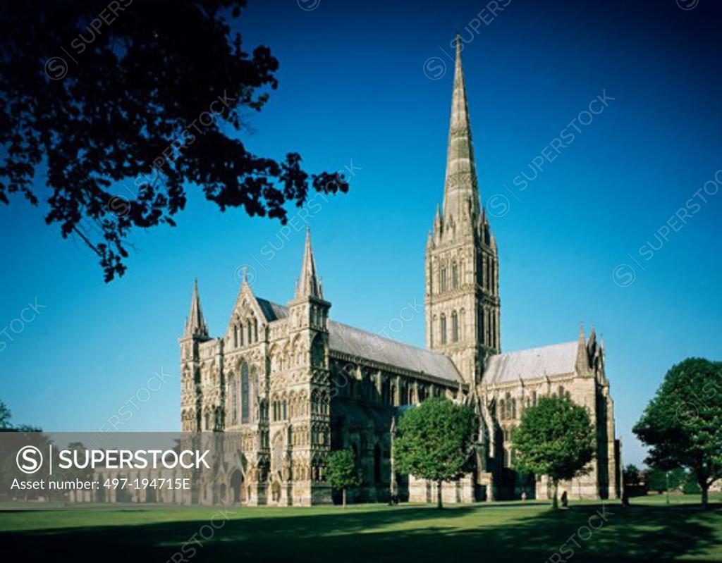 Stock Photo: 497-194715E Salisbury Cathedral Salisbury England