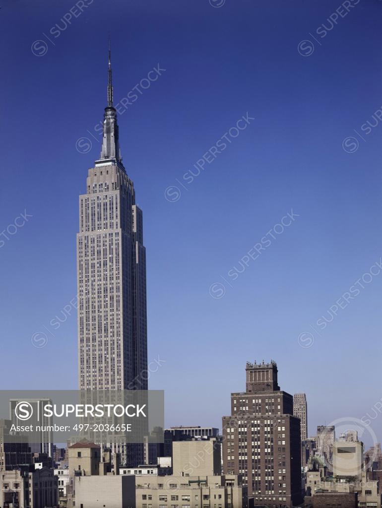 Stock Photo: 497-203665E Empire State Building New York City USA