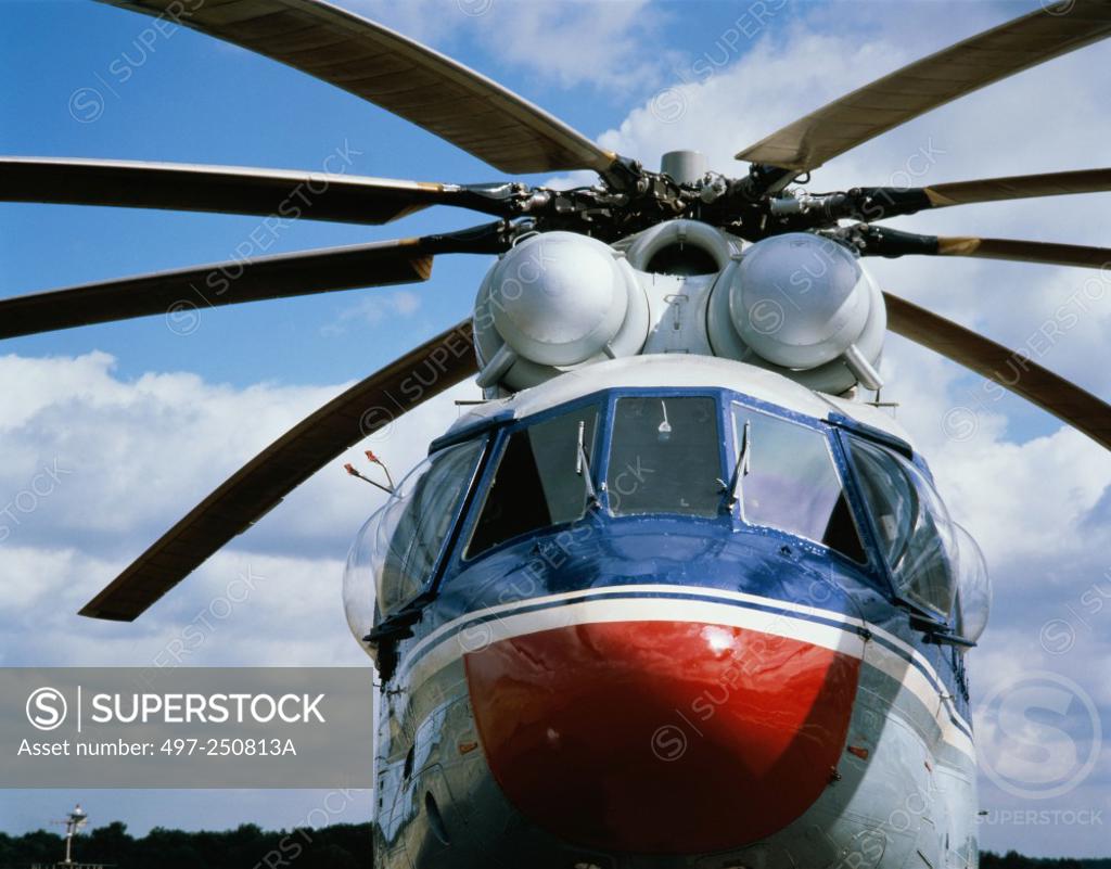 Stock Photo: 497-250813A Front view of a helicopter