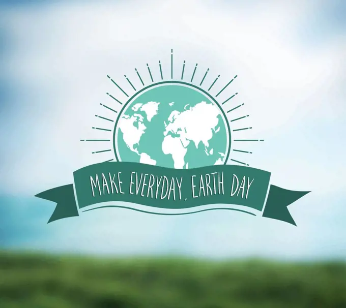 Digitally generated Earth day vector