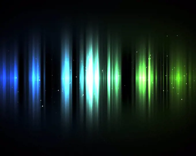Background of blue and green lights in the dark