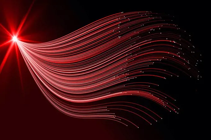 Abstract technology background in red and black
