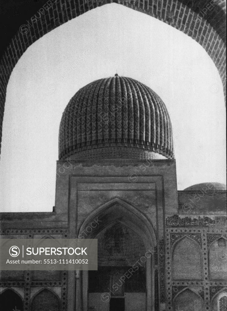 Stock Photo: 5513-111410052 The Mausoleum of Timur *****. January 7, 1955. (Photo by AGSUP Picture).