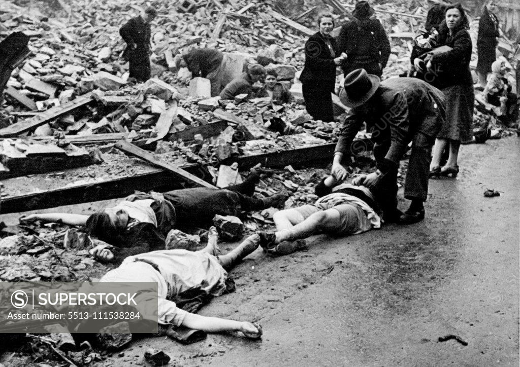 Stock Photo: 5513-111538284 Germany War File - German Atrocities. July 2, 1945.