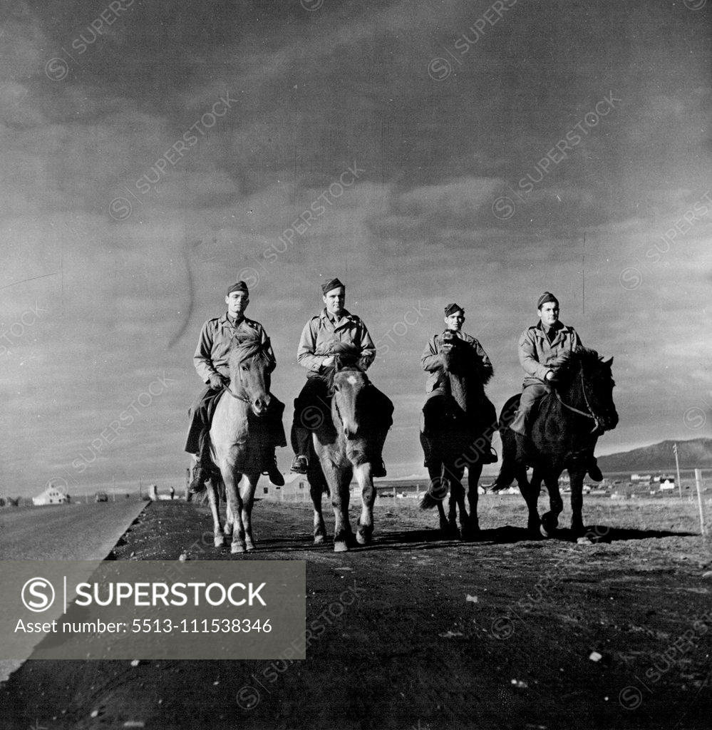Stock Photo: 5513-111538346 American Troops in Iceland. February 6, 1951.