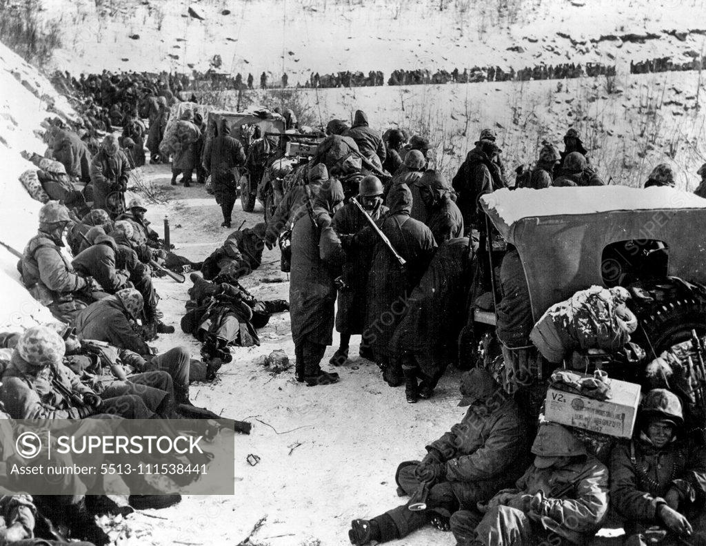 Stock Photo: 5513-111538441 American Troops in Korea. January 16, 1951. (Photo by United States Information Service).