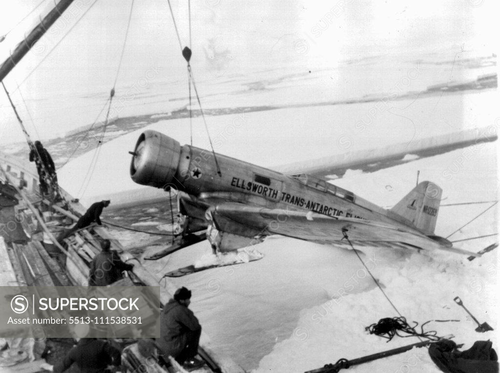 Stock Photo: 5513-111538531 Ellsworth A-II, Antarctic-Expeditions-Ellsworth. April 2, 1934.