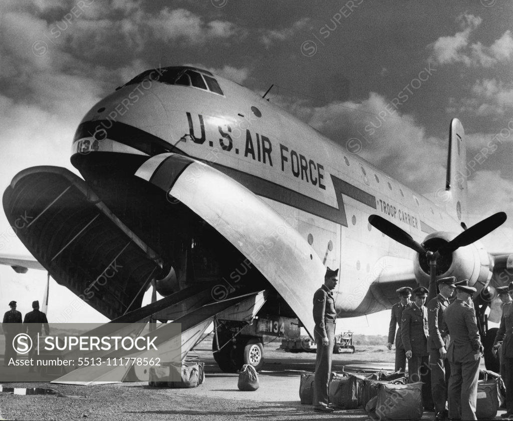 Stock Photo: 5513-111778562 U.S. Air Force Globemaster. May 25, 1955.