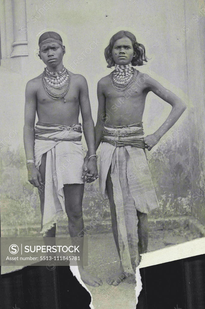 Stock Photo: 5513-111845781 Two head hunters, members of the Orissan ***** of man bhoom. December 08, 1937.;Two head hunters, members of the Orissan ***** of man bhoom.